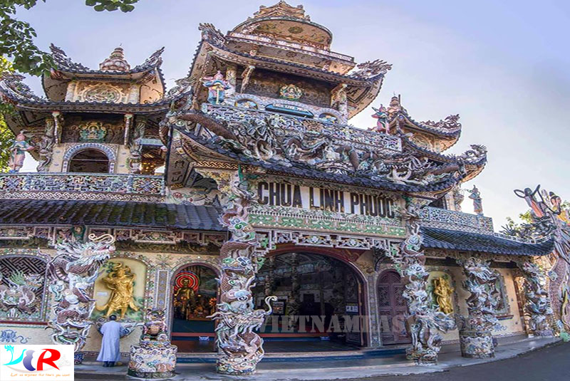 Linh Phuoc pagoda (Dragon pagoda/Bottle Pagoda) in Da Lat, Vietnam