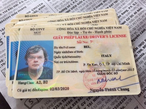 VIETNAM MOTORBIKE DRIVING LICENSE FOR FOREIGNERS