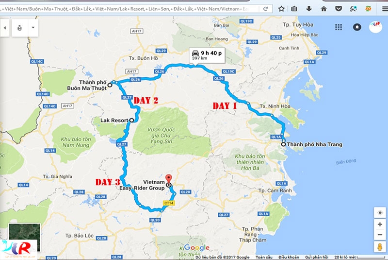 easy-rider-tour-from-nha-trang-to-central-highland-to-da-lat-in-3-days-maps